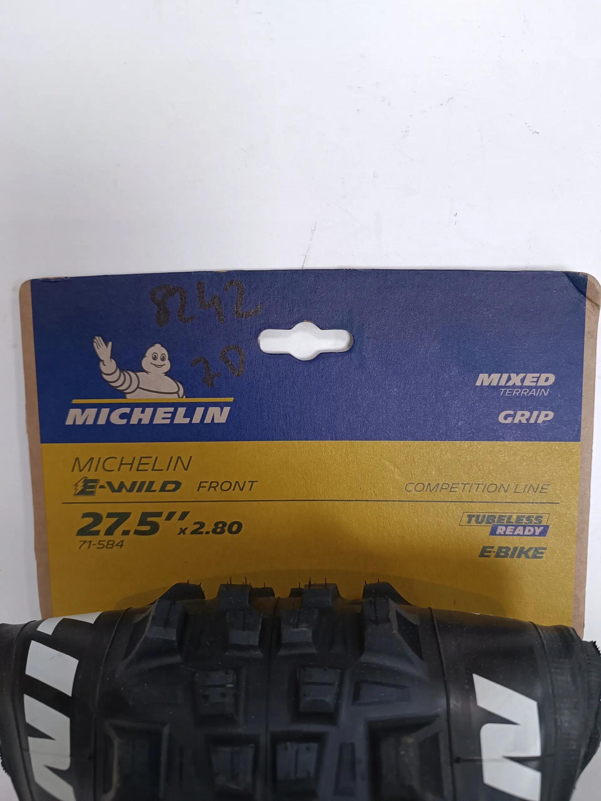 PNEU VTT 27.5X2.80 MICHELIN E-WILD FRONT GUM-X  NOIR TS (71-584) VAE/E-BIKE 5/5