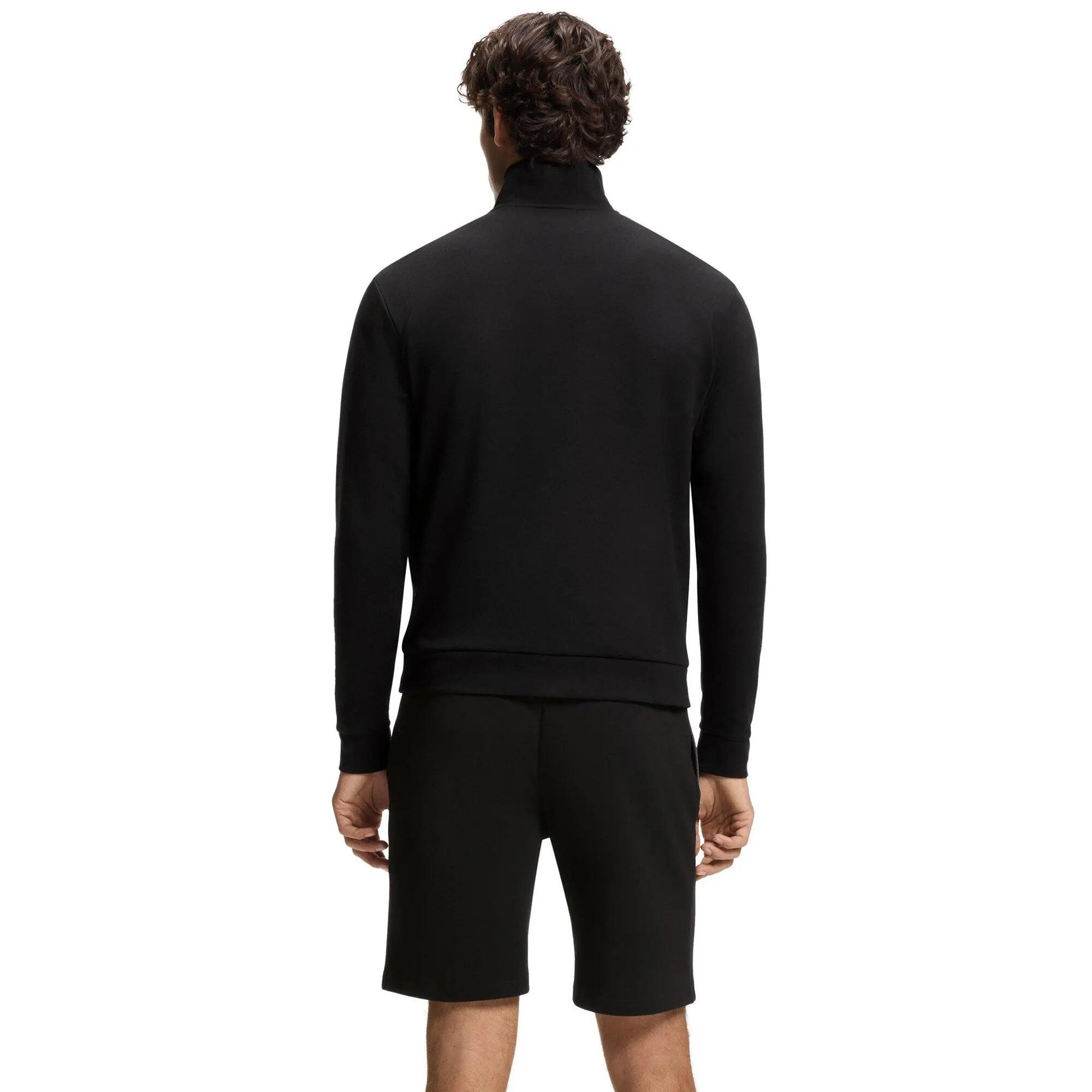 Mens Quarter Zip Sweatshirt (Black) 5/5