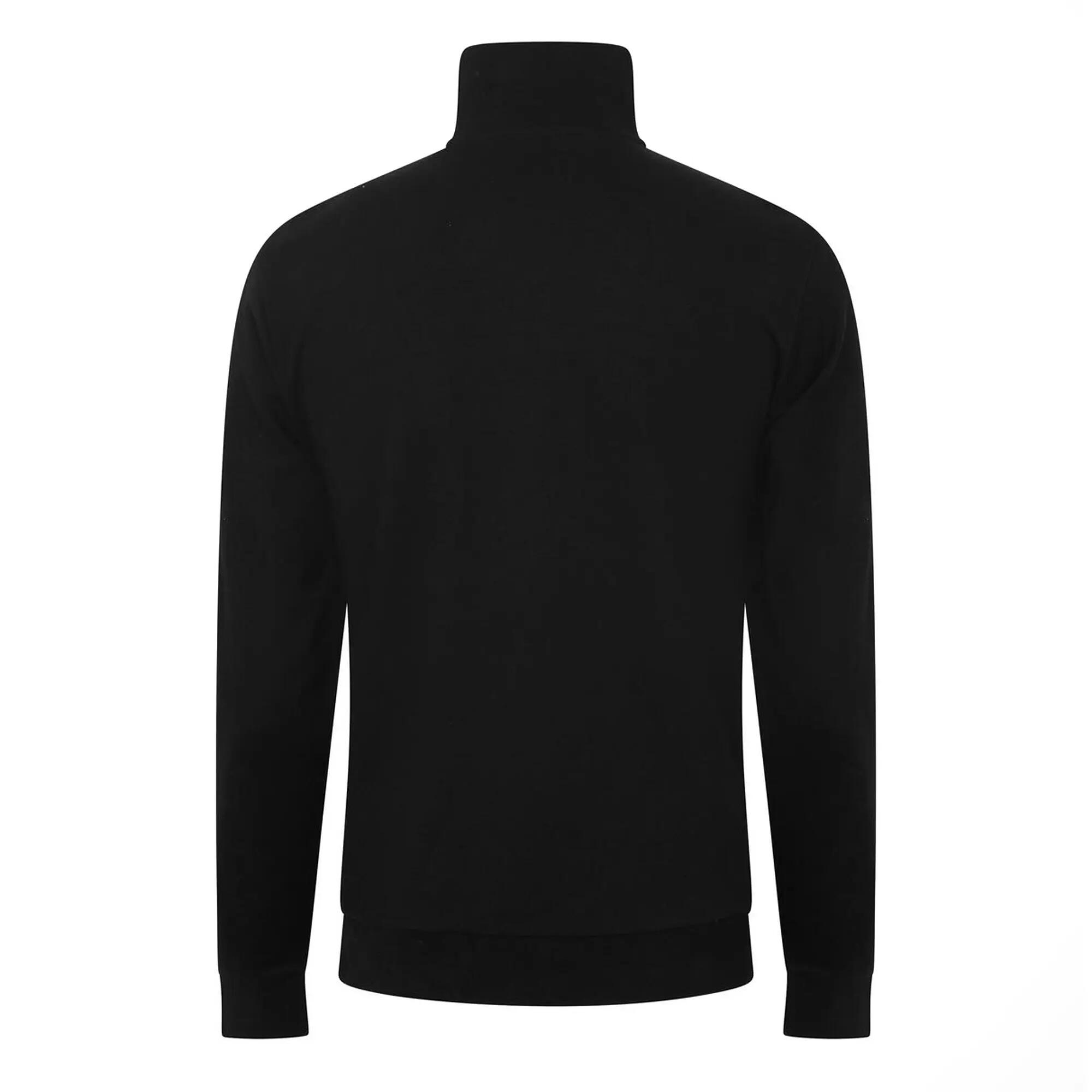 Mens Quarter Zip Sweatshirt (Black) 3/5