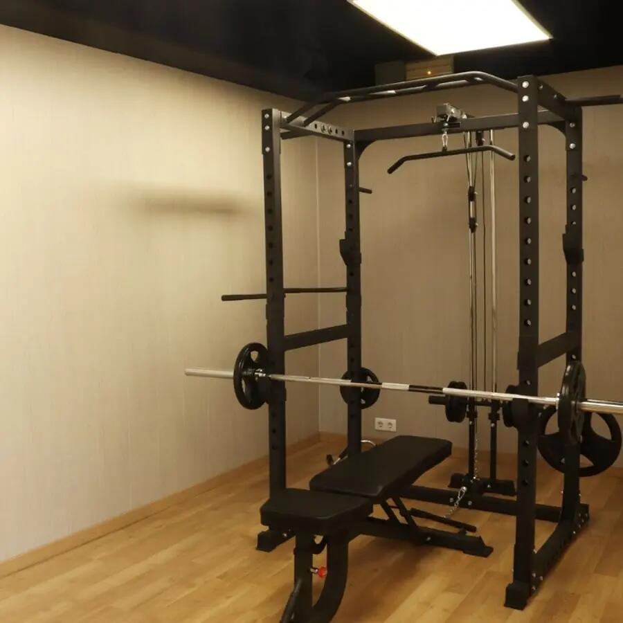 Jaula de potencia con polea  para Musculacion y Cross Training V300 Negra 2/4