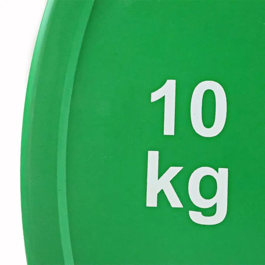 Disco bumper olímpico de halterofilia 10 kg verde Viok Sport 2/4