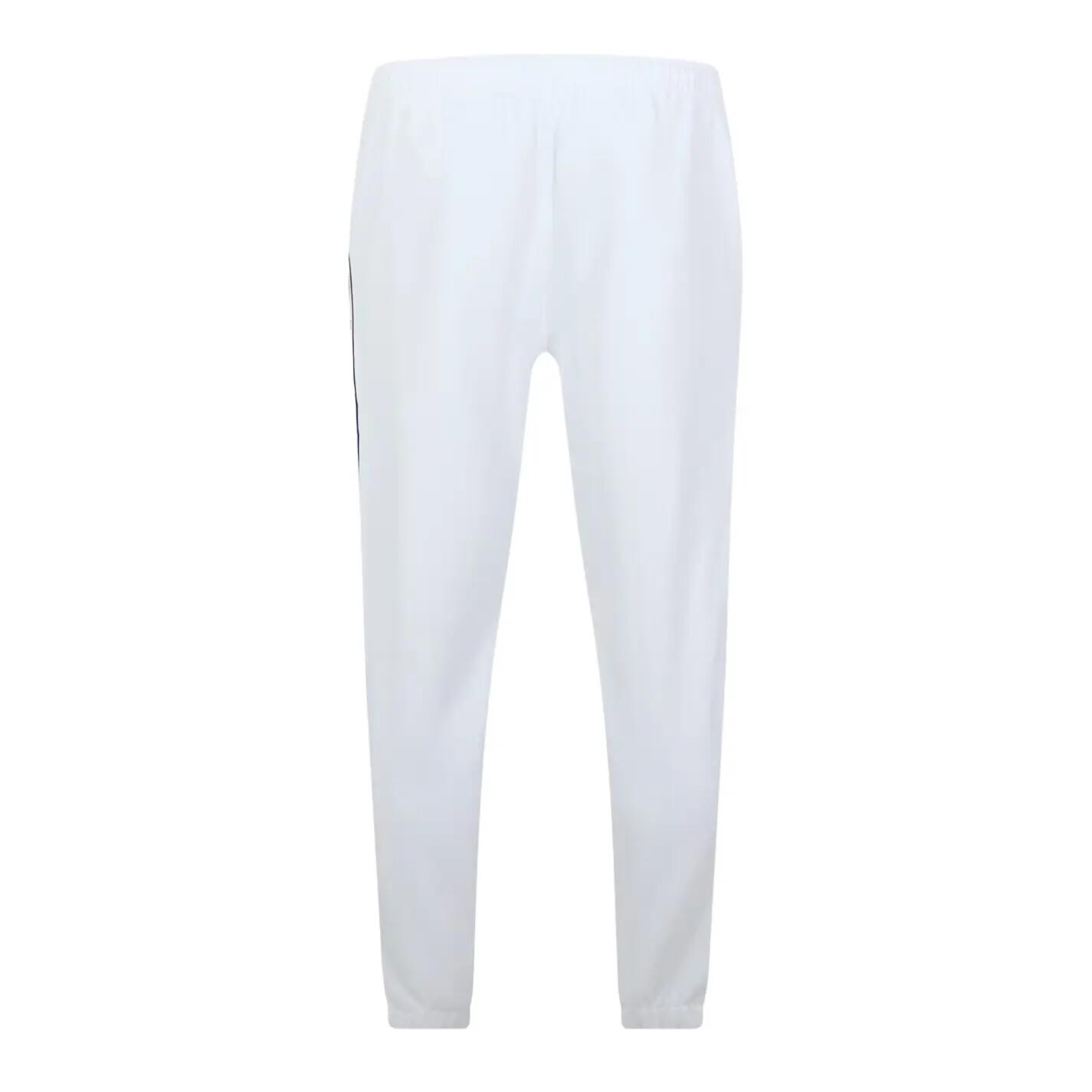 Mens Side Stripe Slim Sweatpants (White) 2/3