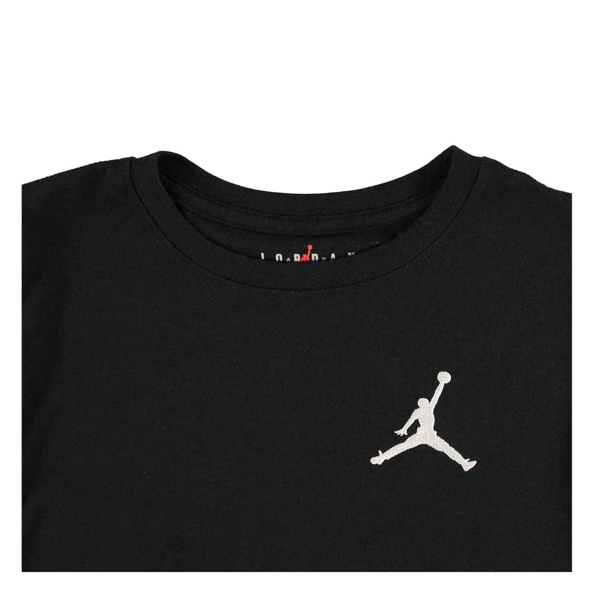 "Air Jordan" TShirt für Jungen, PolyesterBaumwollmischgewebe Kinder Schwarz 3/4