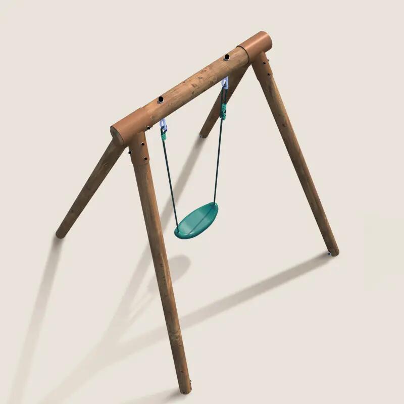 Portique simple une place en bois rond HANNA 5/5