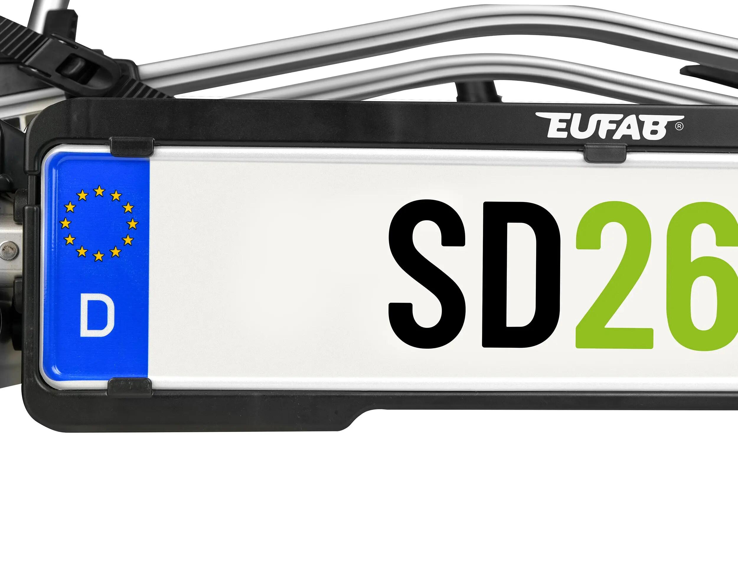 Bagażnik rowerowy EUFAB SD260 na 2 rowery, przeznaczony do drzwi skrzydłowych 8/12