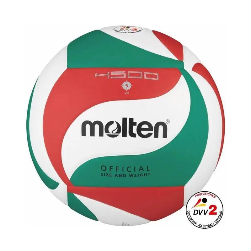 Synthetic Leather Volleyball (White/Red/Green) 5 8/15