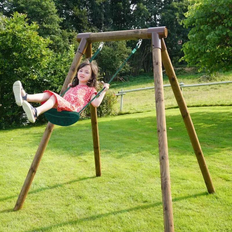 Portique simple une place en bois rond HANNA 3/5
