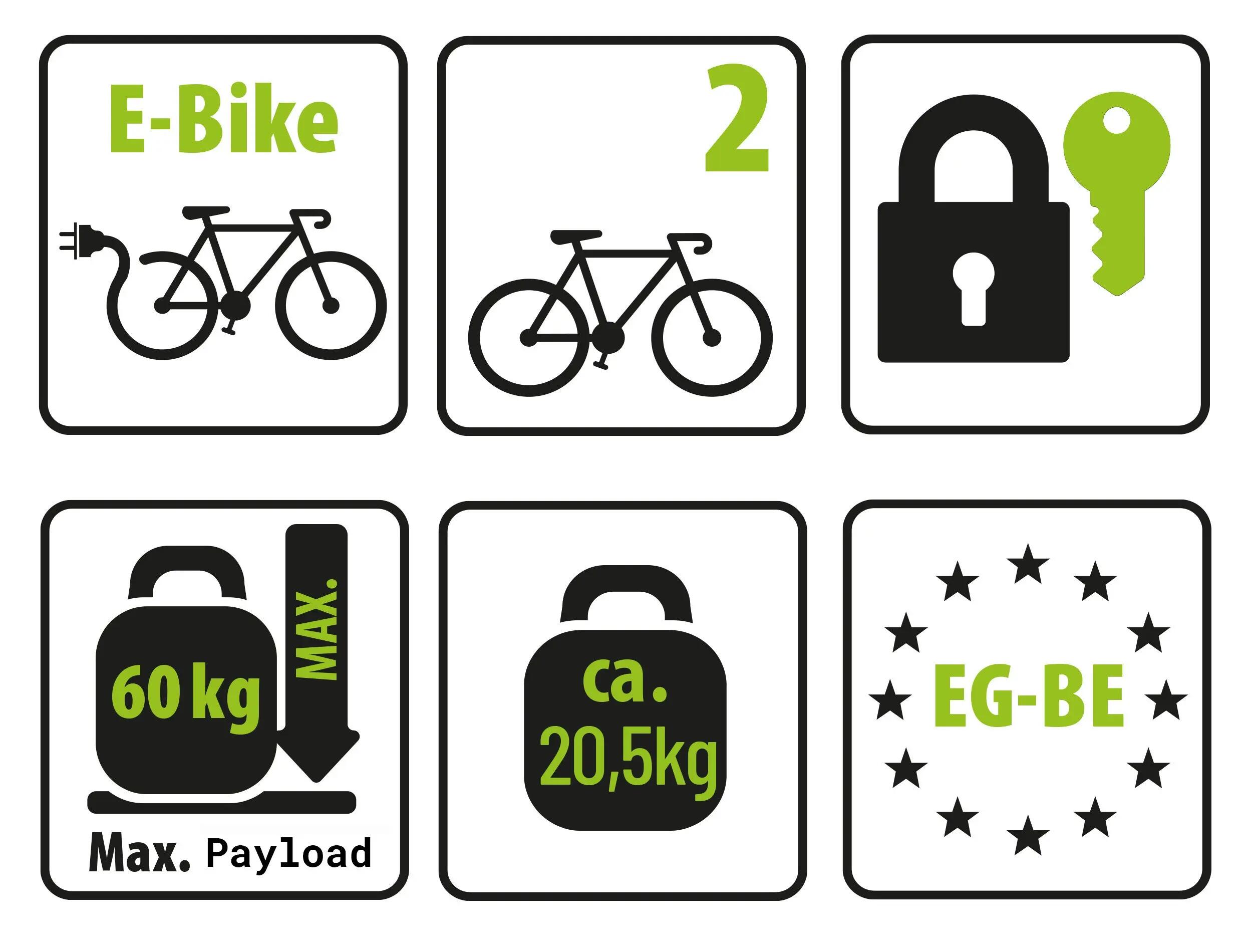 FIETSENREK 2 FIETSEN SD260 ZWART EUFAB SPECIAAL VOOR DRAAIDEUREN 12/12