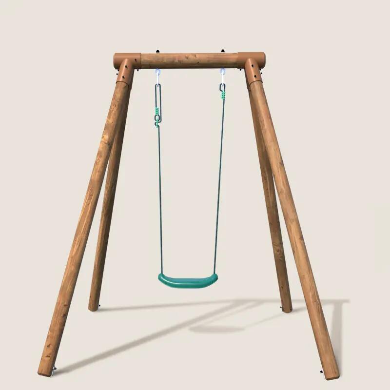 Portique simple une place en bois rond HANNA 2/5