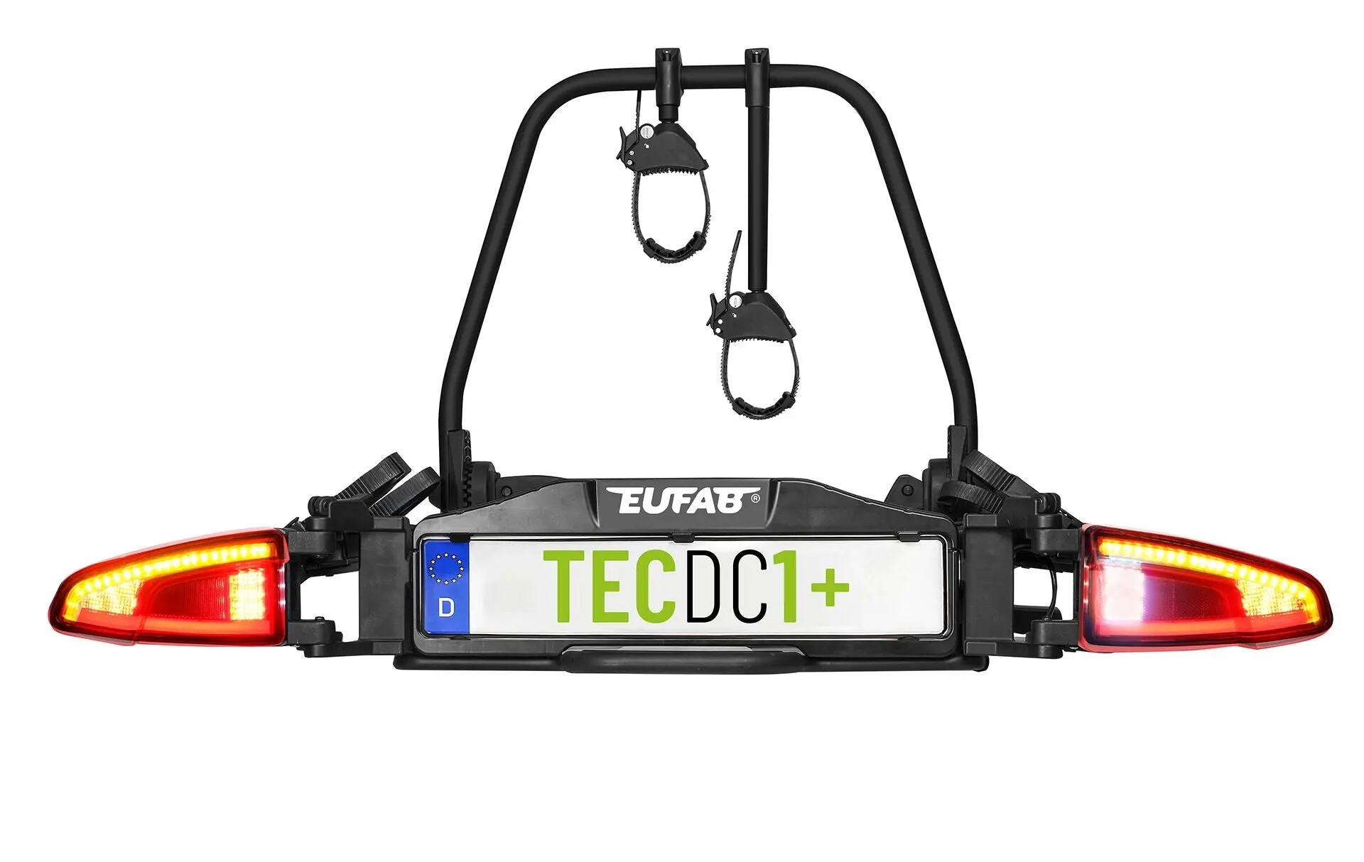 TECDC1+ na 2 rowery, do pojazdów z tylnymi światłami LED i dużą klapą tylną 11/12