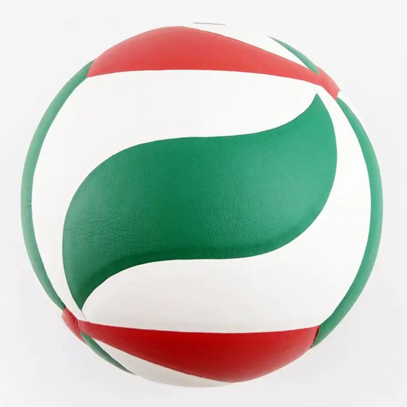 Synthetic Leather Volleyball (White/Red/Green) 5 10/15