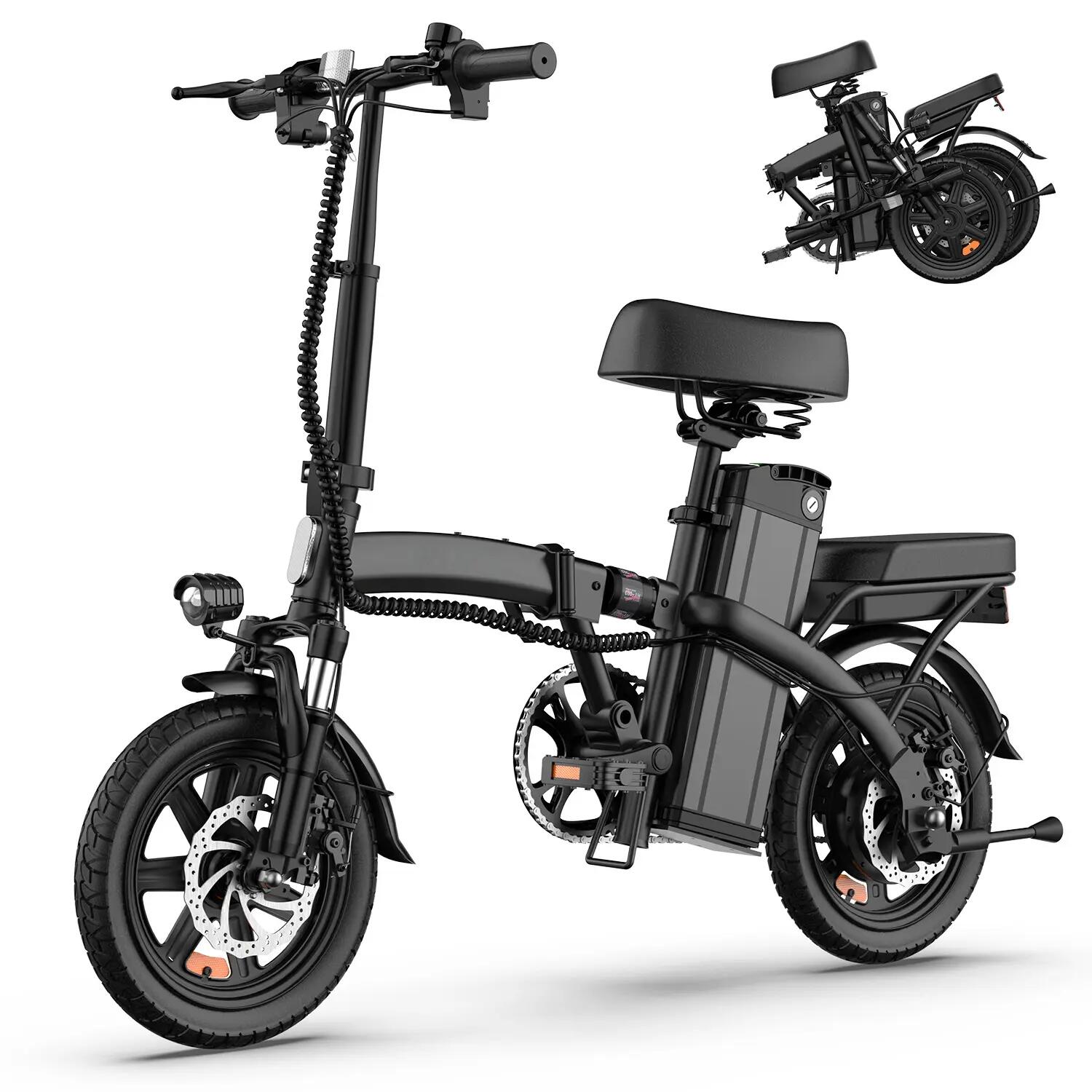 Bicicleta plegable URLIFE F1L eléctrica con acumulador 48V 7,5 Ah para trayectos 2/14
