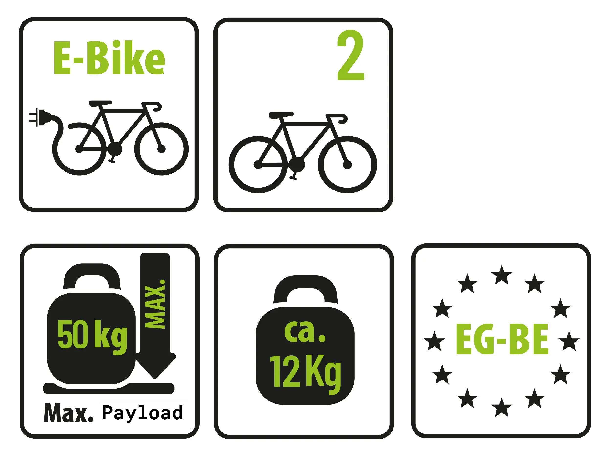 Fahrradträger auf faltbarer Anhängerkupplung 2 Velos Eufab Crow Basic 8/8