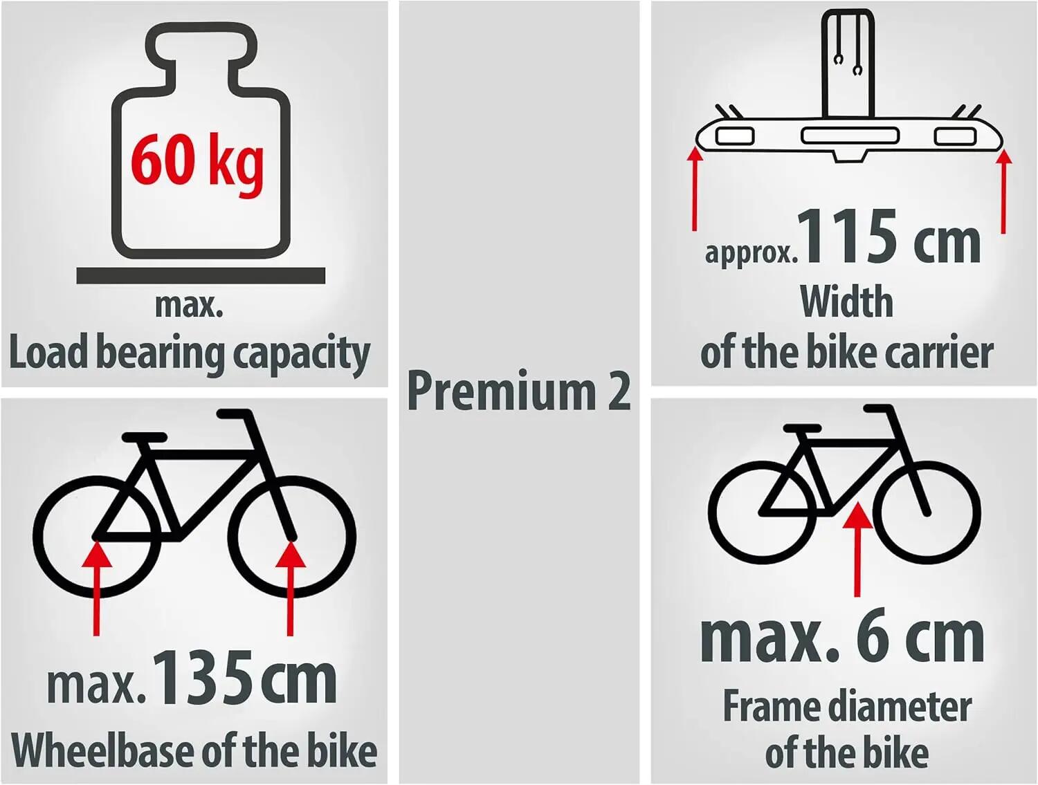 PORTE-VÉLOS 2 VÉLOS PLIABLE ET BASCULANT PREMIUM II - EUFAB 10/12