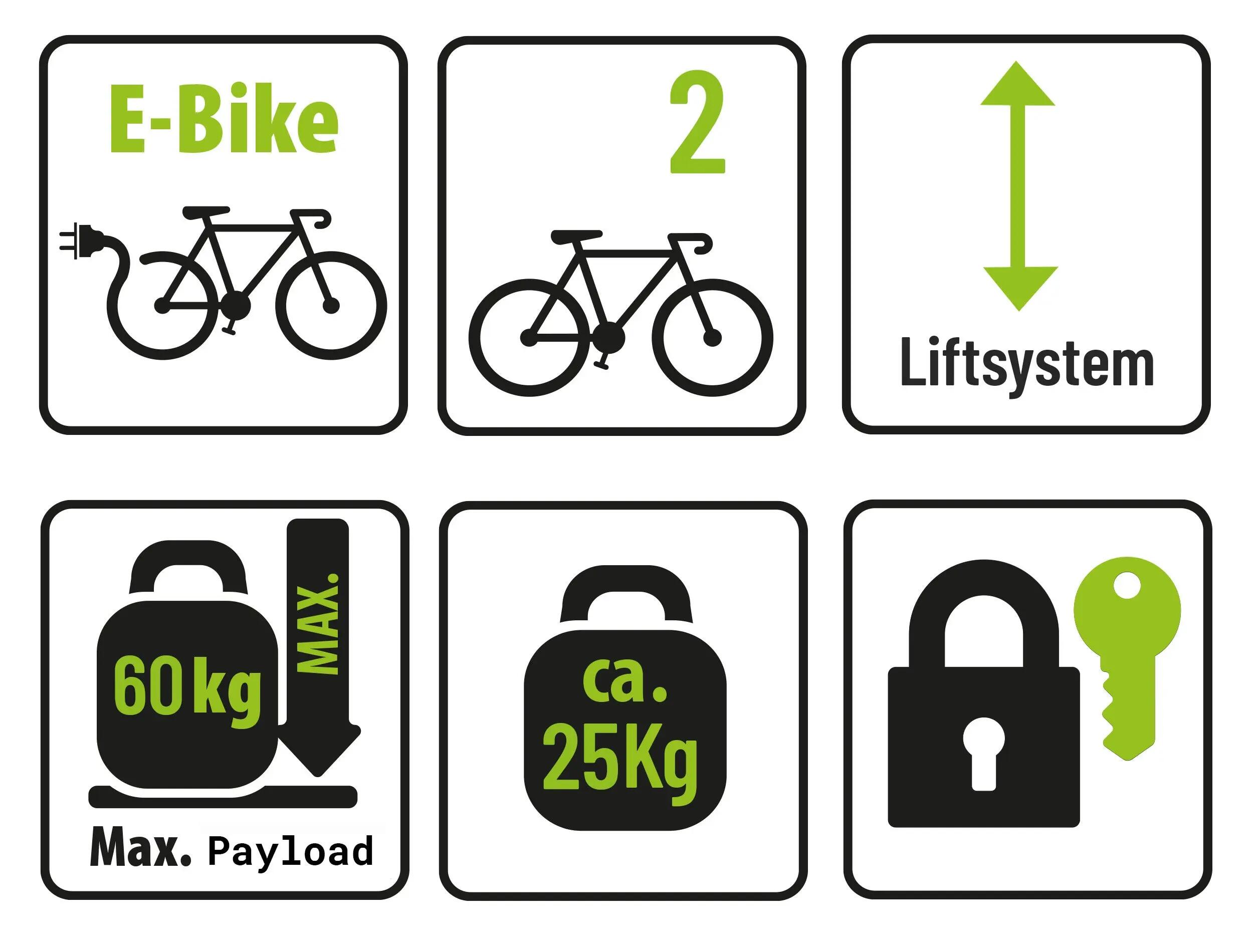 Bike Lift V2 Electric Lifting System Bicycle Carrier - EUFAB 12/13
