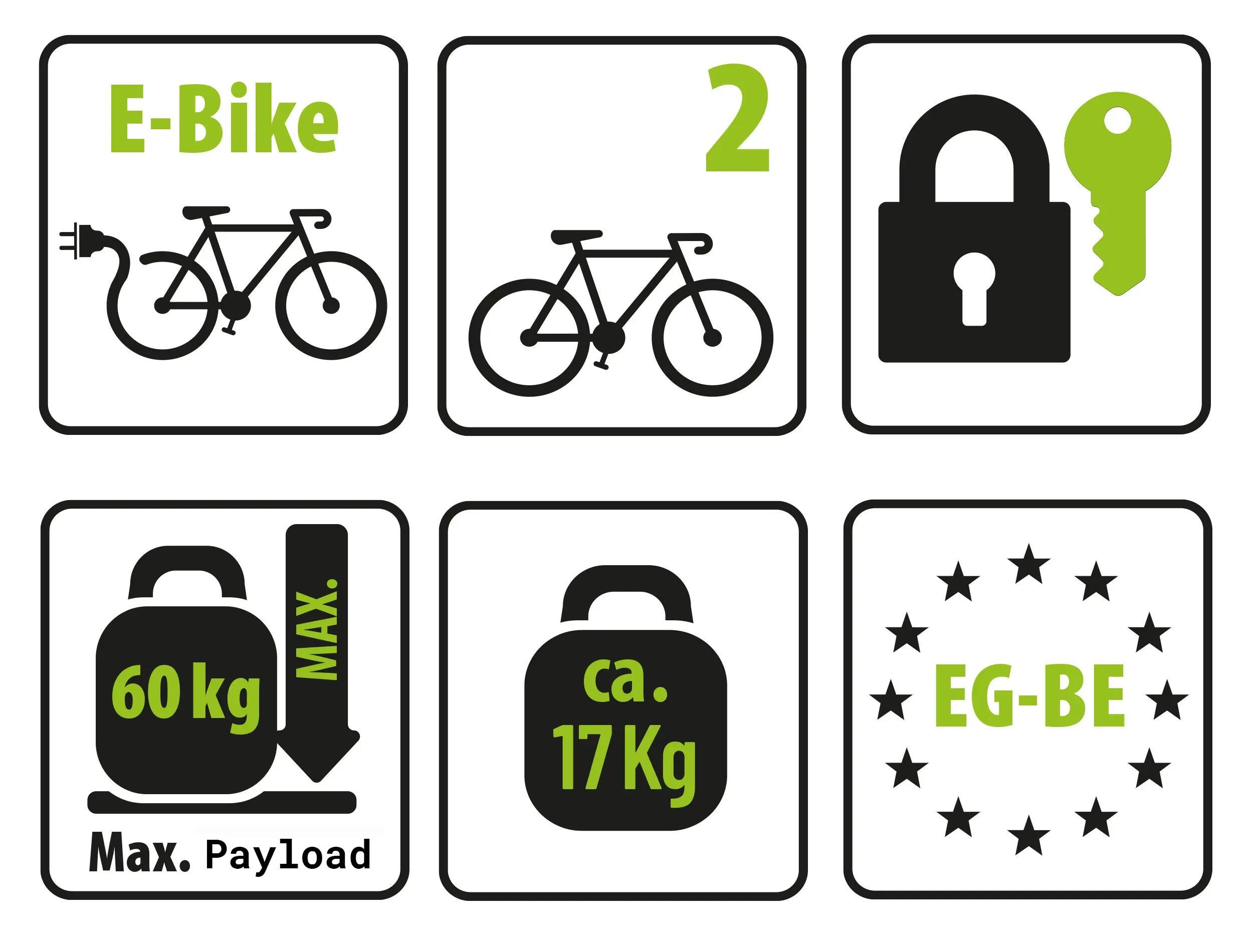 PORTE-VÉLOS 2 VÉLOS PLIABLE ET BASCULANT PREMIUM II - EUFAB 9/12