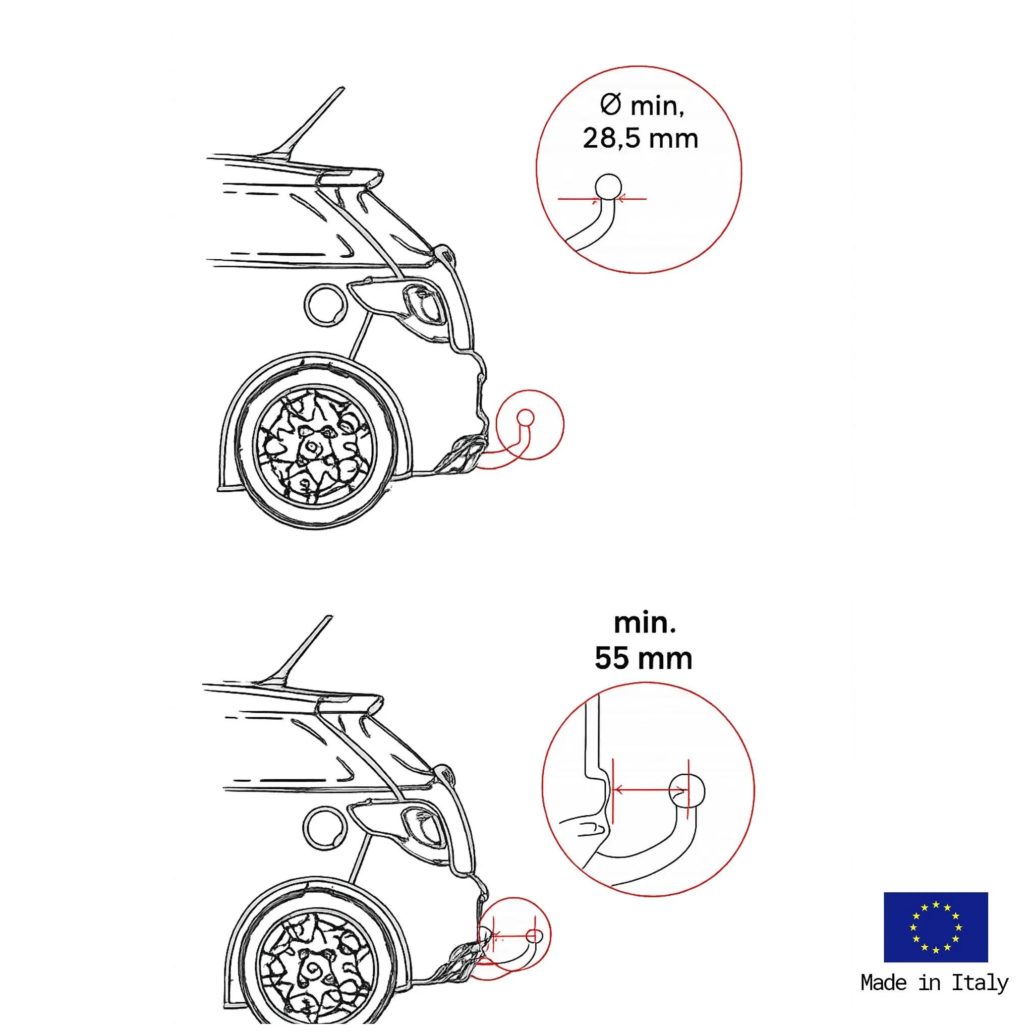 Bagażnik rowerowy na hak GITANO SPECIAL na 2 rowery, składany i uchylny - FABBRI 10/13