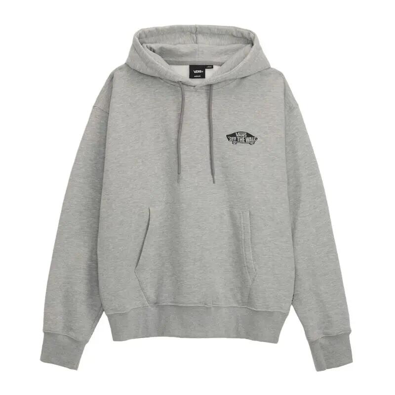 Sudadera Gris Vans con Cpucha Double Standard Pullove Cement Heather Simple y C 2/7