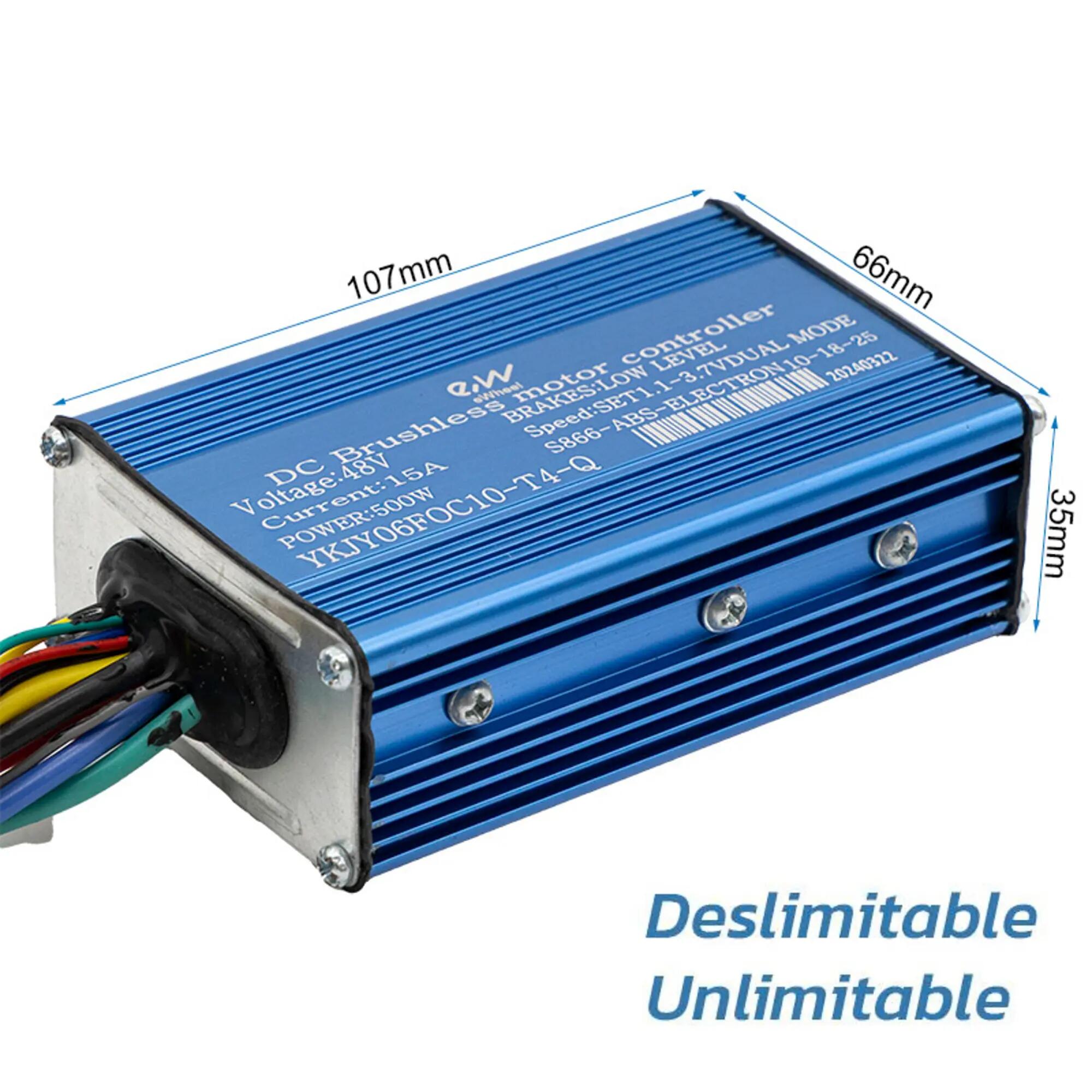 Controladora deslimitable 48V 15A 500W-A 10-18-25km/h  Ewheel 2/5