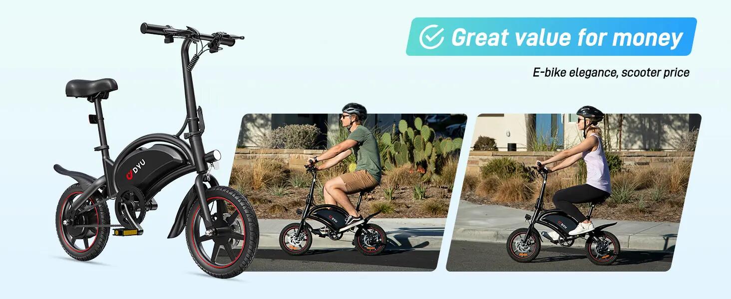 Bicicletta a pedalata assistita per adulti D3F, pneumatici 14", batteria 36V10Ah 15/15