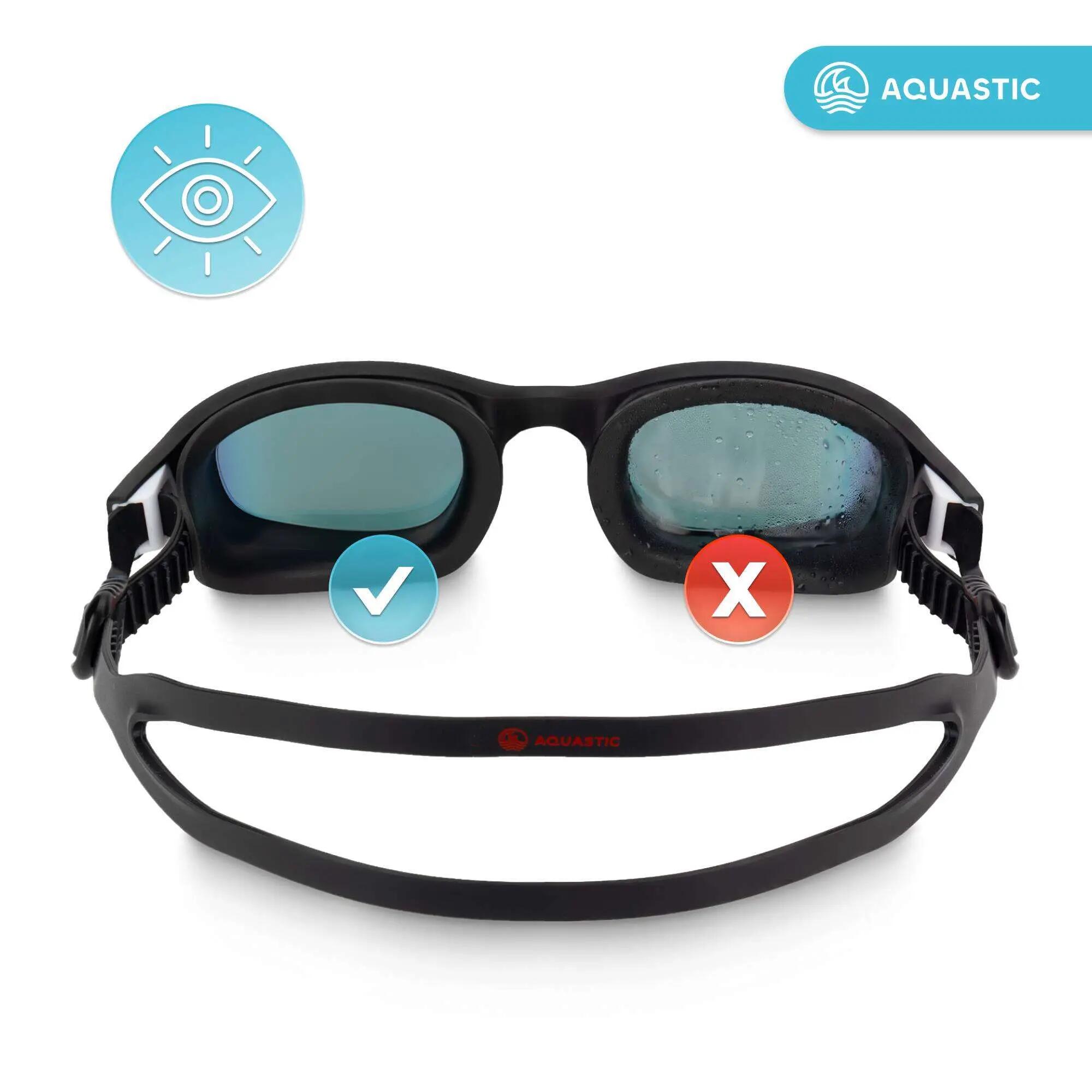 Okulary do pływania AQUASTIC Vili lustrzane SW2 do rekreacji na basen i plażę 9/9