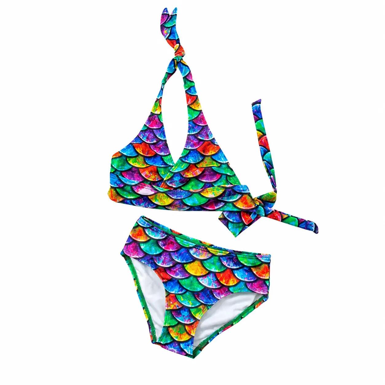 Mermaid bikini kids Hawaiian Rainbow L 3/7
