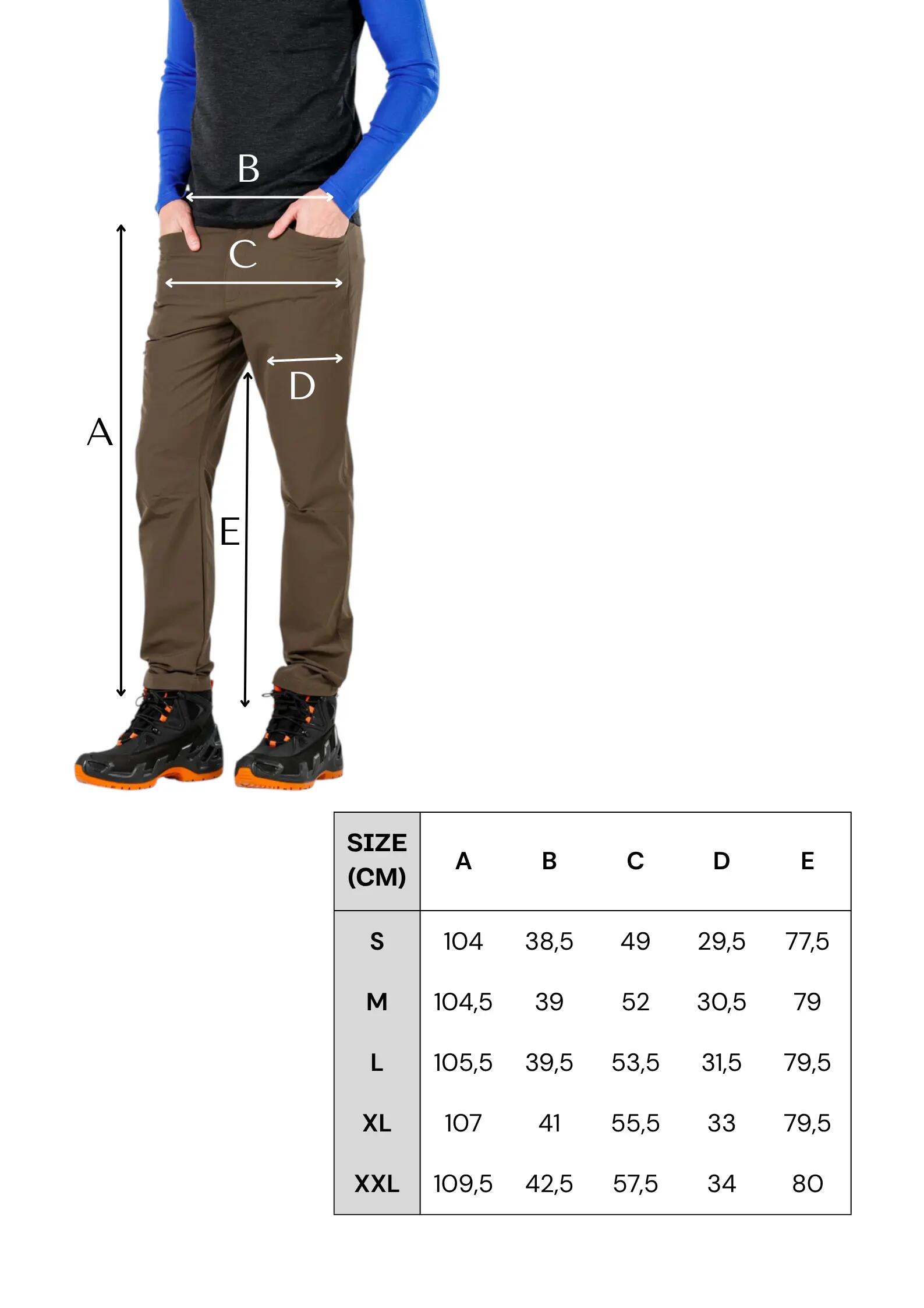 Trek - Spodnie Trekkingowe z Wełny Merino XL, Zielony 2/5