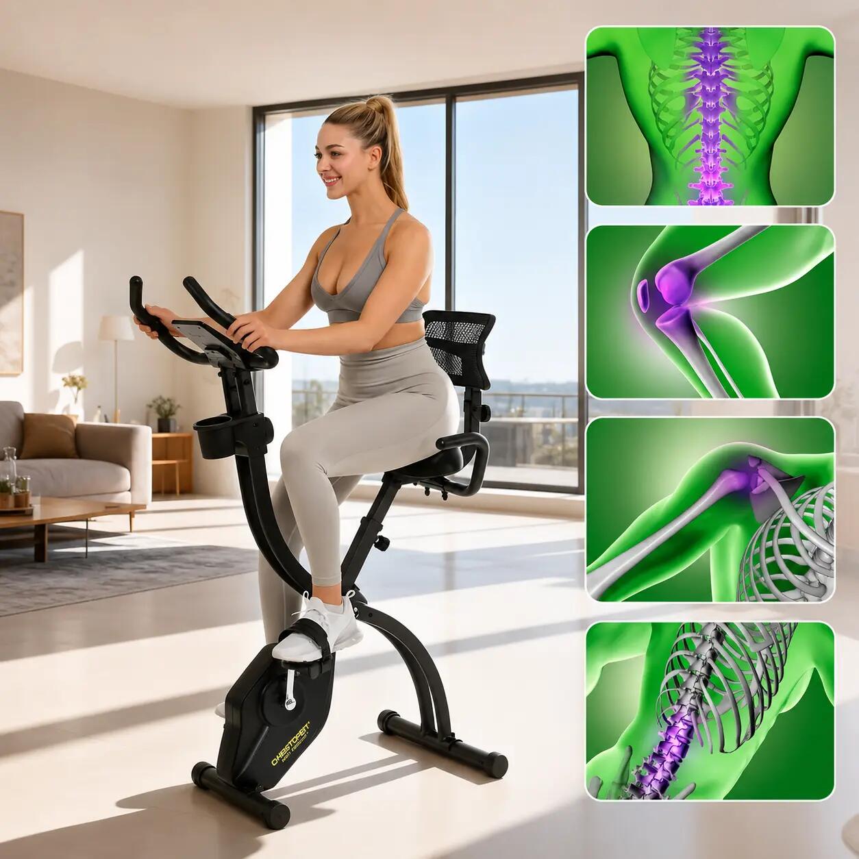 Vélo d’appartement - X-Bike Velo Fit –  pliable avec dossier 5/16