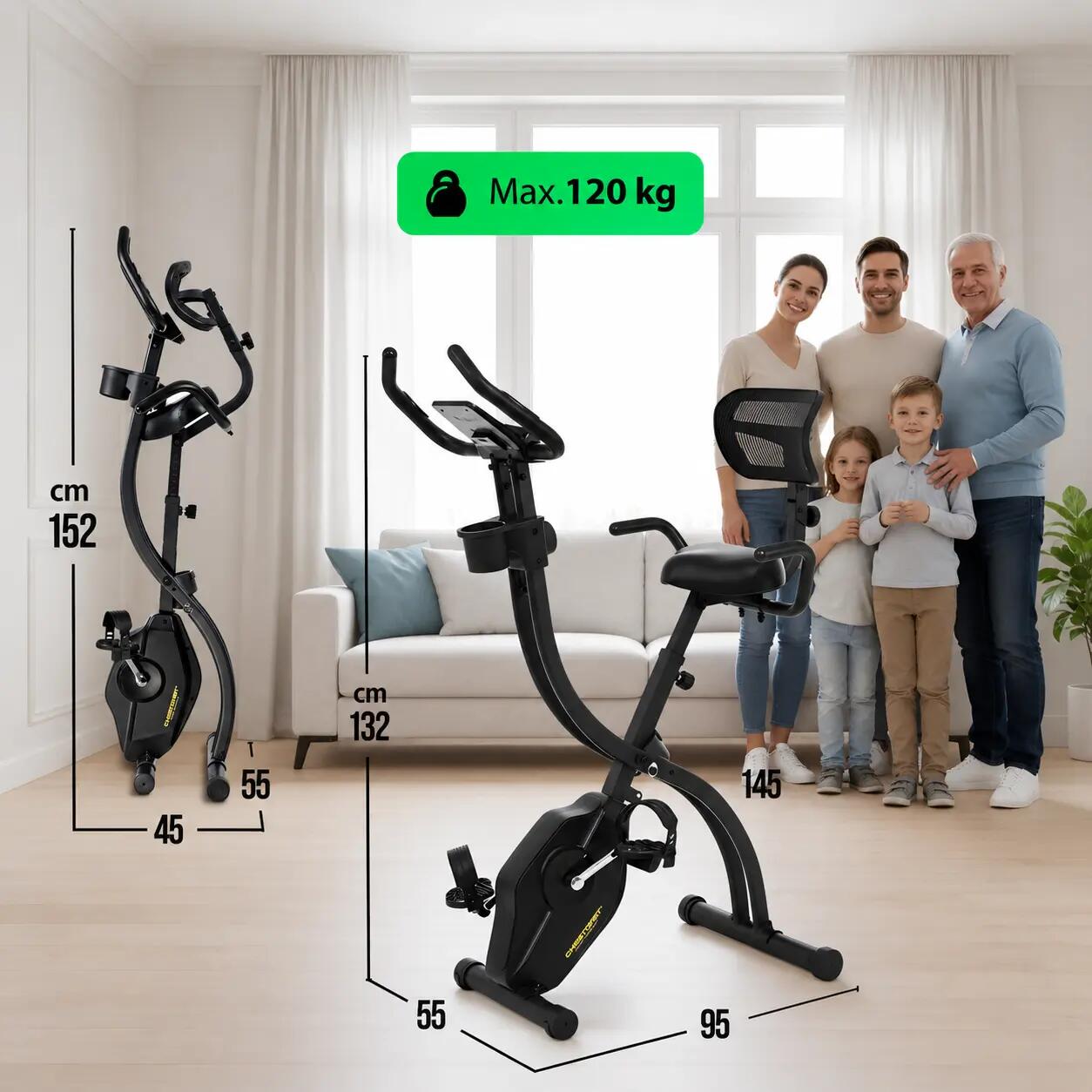 Vélo d’appartement - X-Bike Velo Fit –  pliable avec dossier 3/16