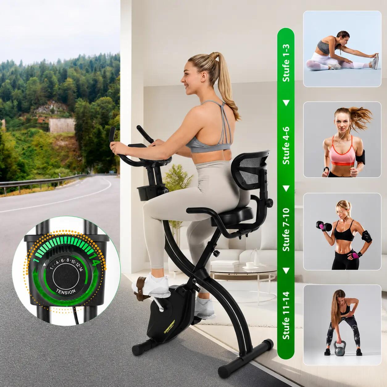 Vélo d’appartement - X-Bike Velo Fit –  pliable avec dossier 2/16