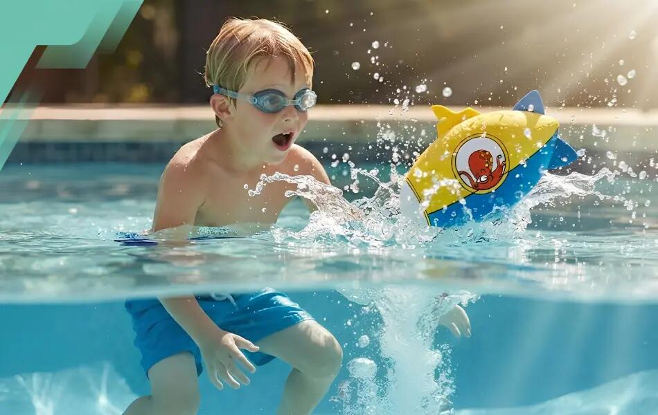 Piłka plażowa Neoprenowa Animal, Żółta 7/7