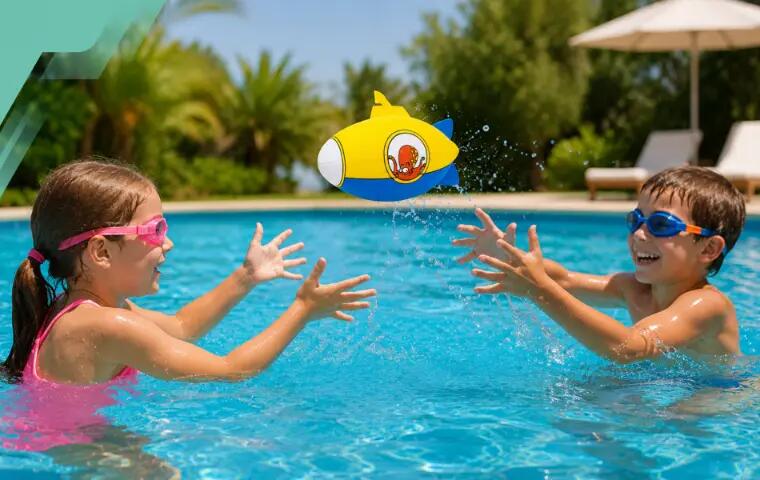 Piłka plażowa Neoprenowa Animal, Żółta 6/7