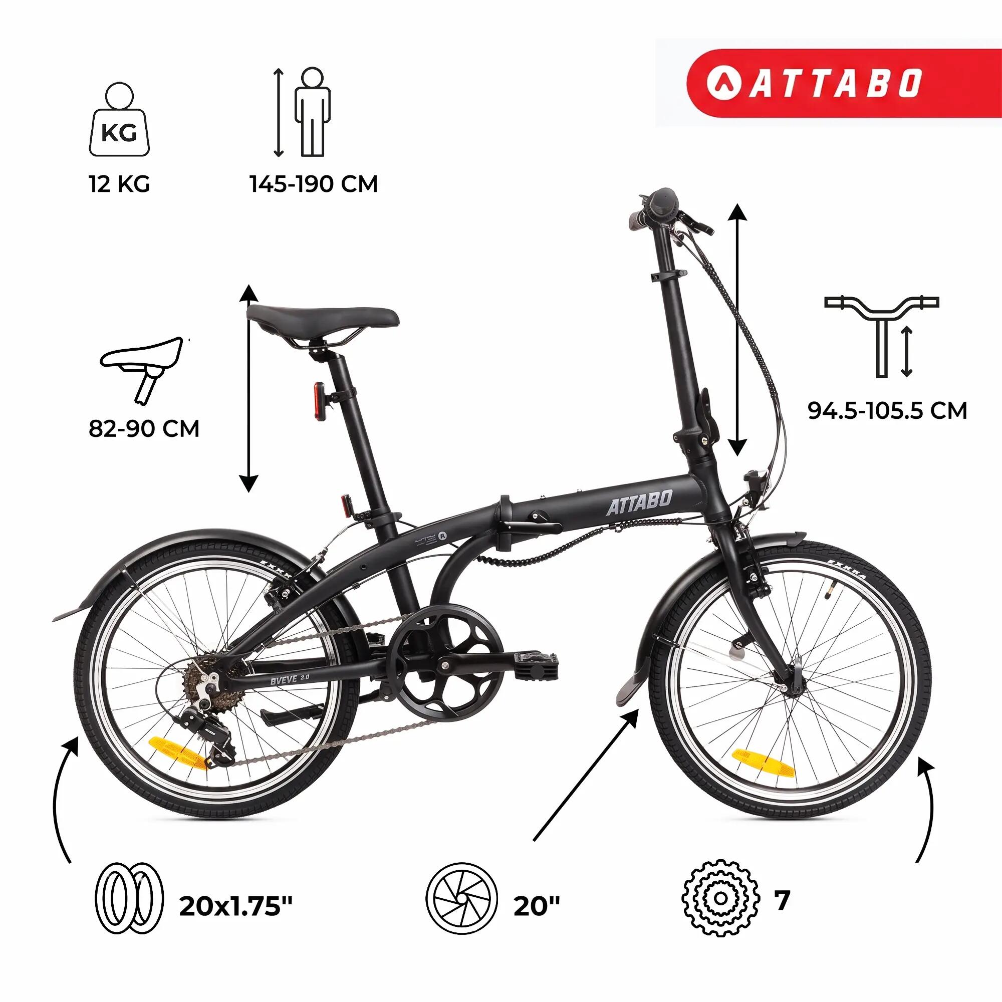 Bicicletta pieghevole urbana ATTABO Breve 2.1 2/7