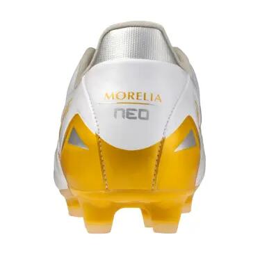 Crampons football mixte - Morelia Neo IV Pro - Blanc/doré 5/7
