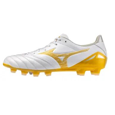 Crampons football mixte - Morelia Neo IV Pro - Blanc/doré 4/7