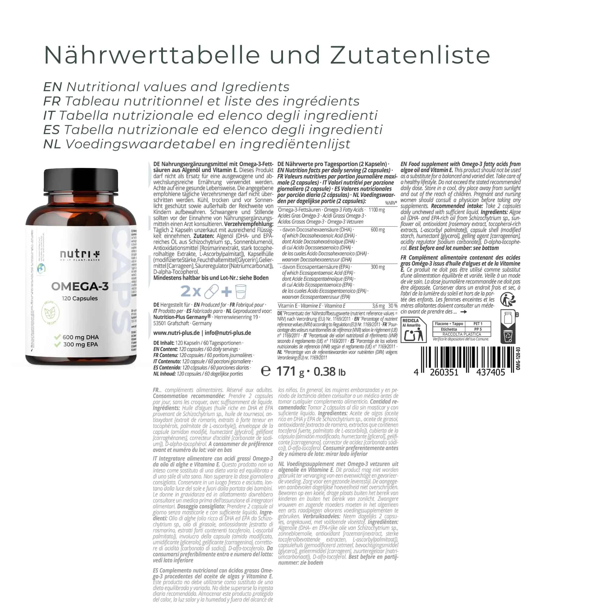 Omega 3 Vegano - 120 capsule ad alto dosaggio 2/5