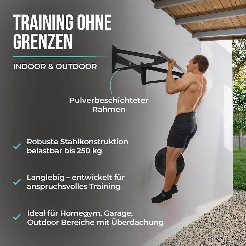 Muscle-Up Bar, Klimmzugstange mit extra Wandabstand 5/8