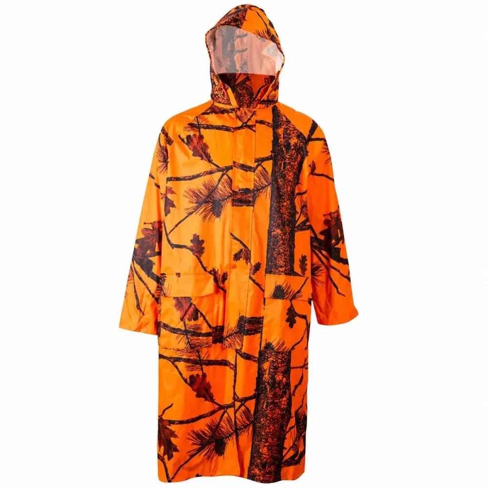 Manteau long de pluie Treeland camouflage orange étanche et coupe-vent 2/5