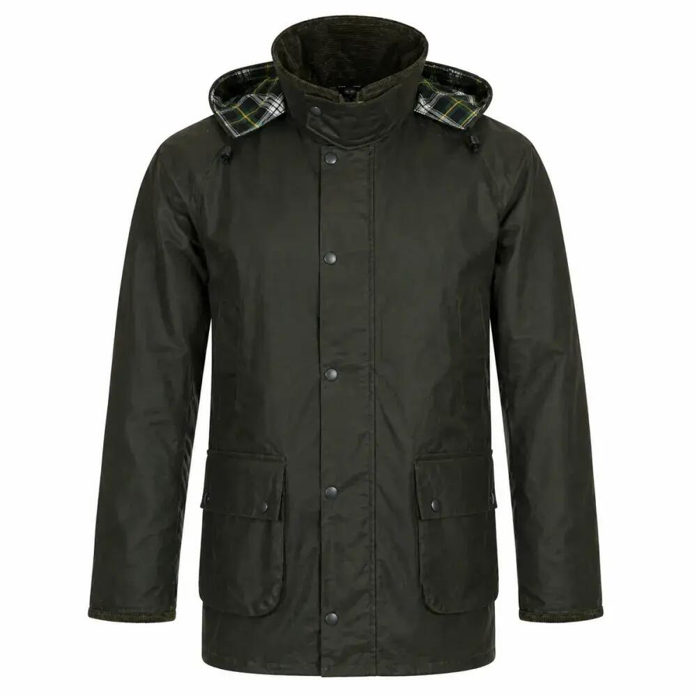 Veste Walker and Hawkes Poacher Vert Coton Ciré – style anglais 4/5