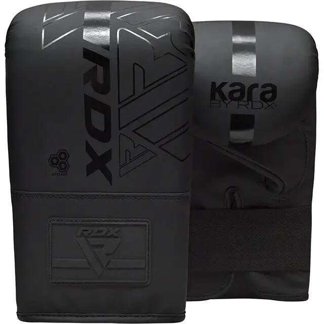 RDX Full Black Body Punch Bag with Training Mitts 3/8