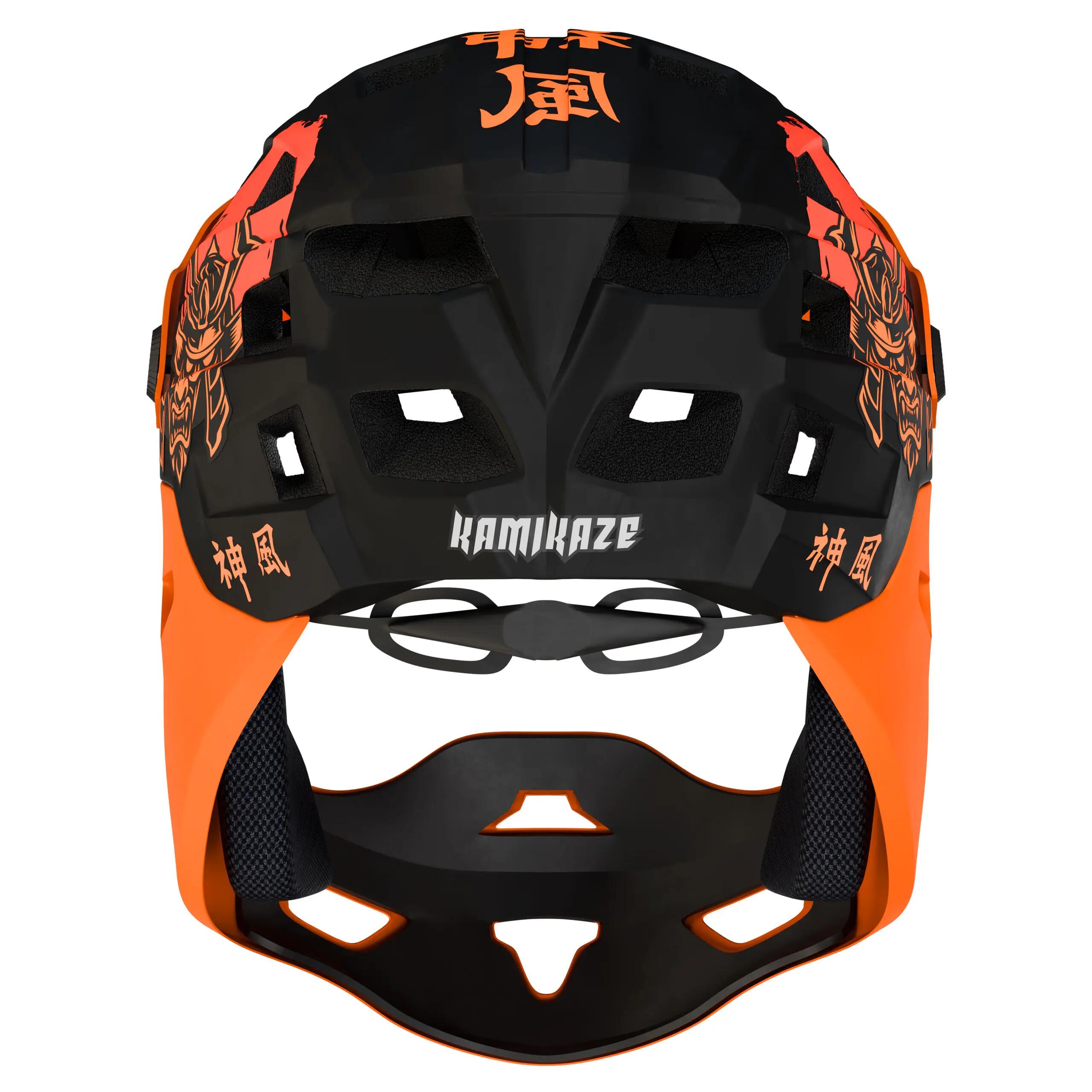 Casque Kamikaze Fullface - Casque Ronin Mâchoire détachable orange L 6/11