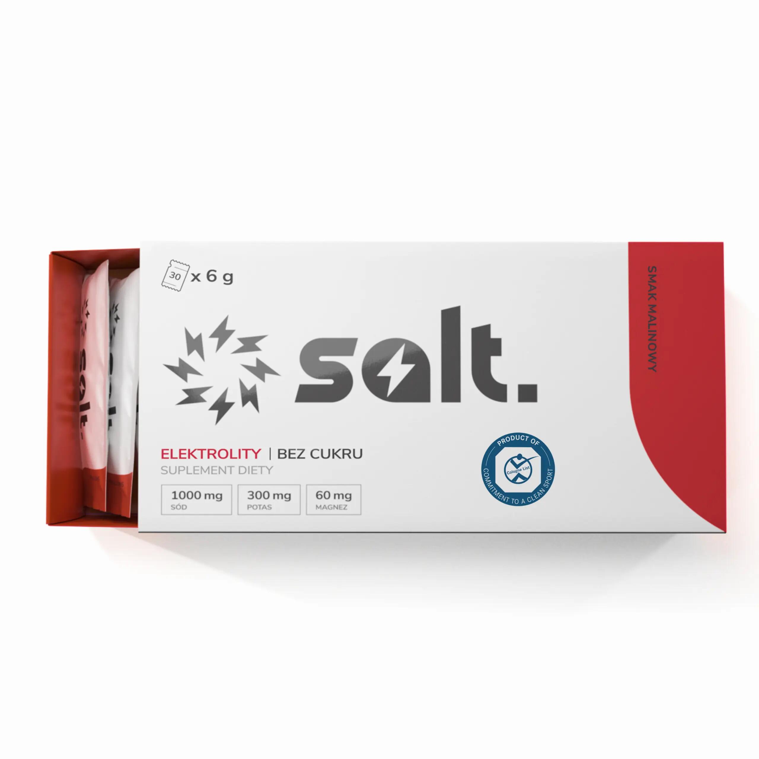 Elektrolity Bez Cukru salt. Malinowe Magnez Potas Sód Keto 30 Saszetek 2/7