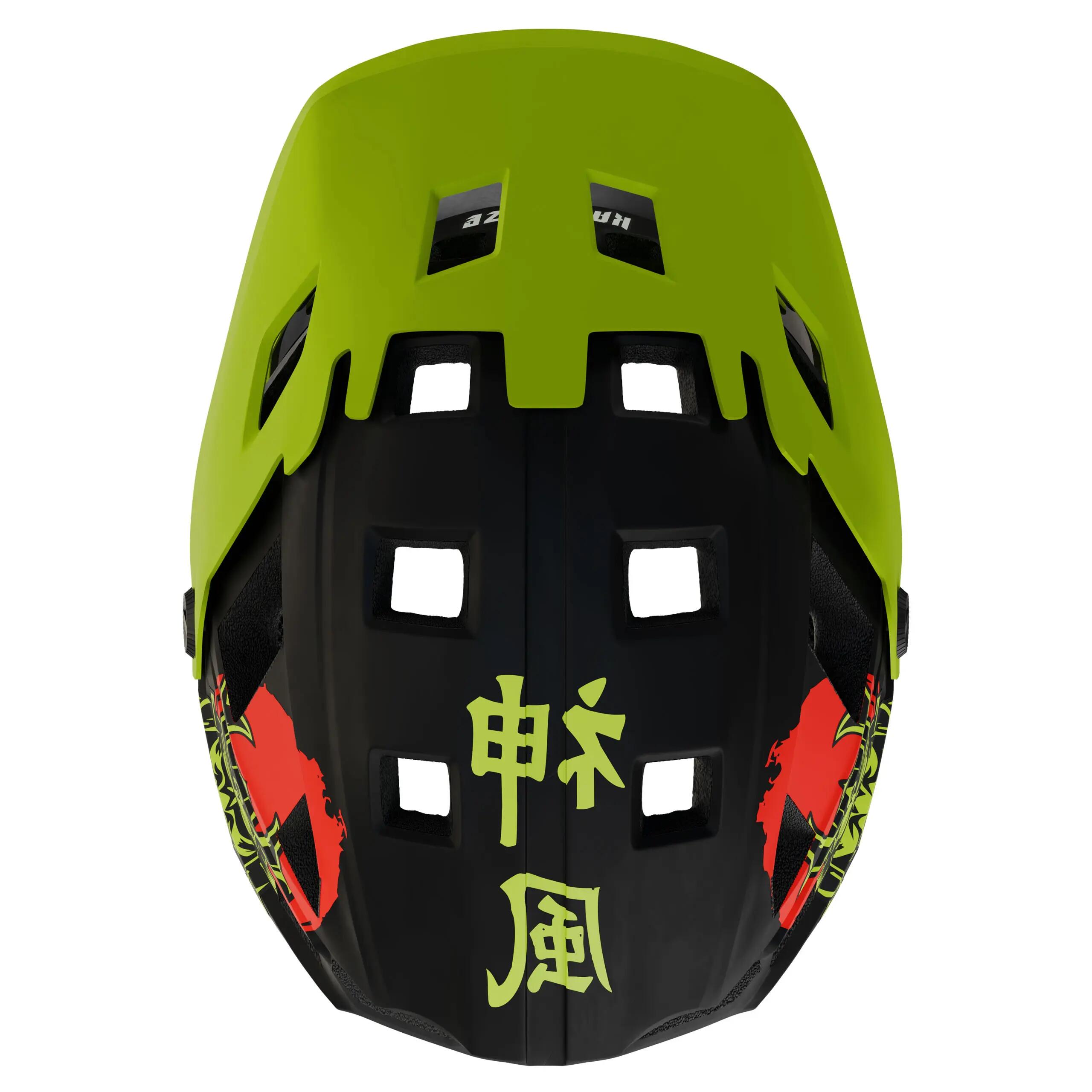 Kask szczękowy Kamikaze full face - Ronin Helmet Green odpinana szczęka M 7/11