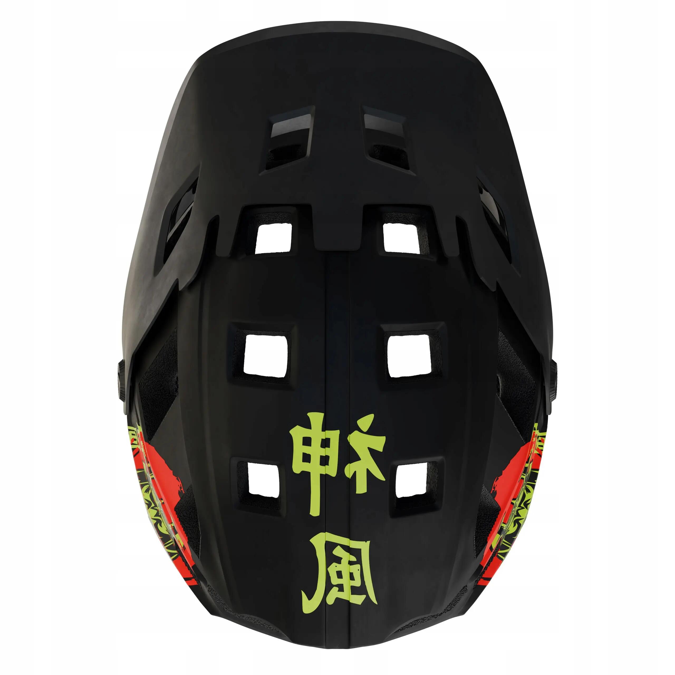Fullface Kamikaze Helm - Ronin Wave zwarte afneembare kaak L 7/11
