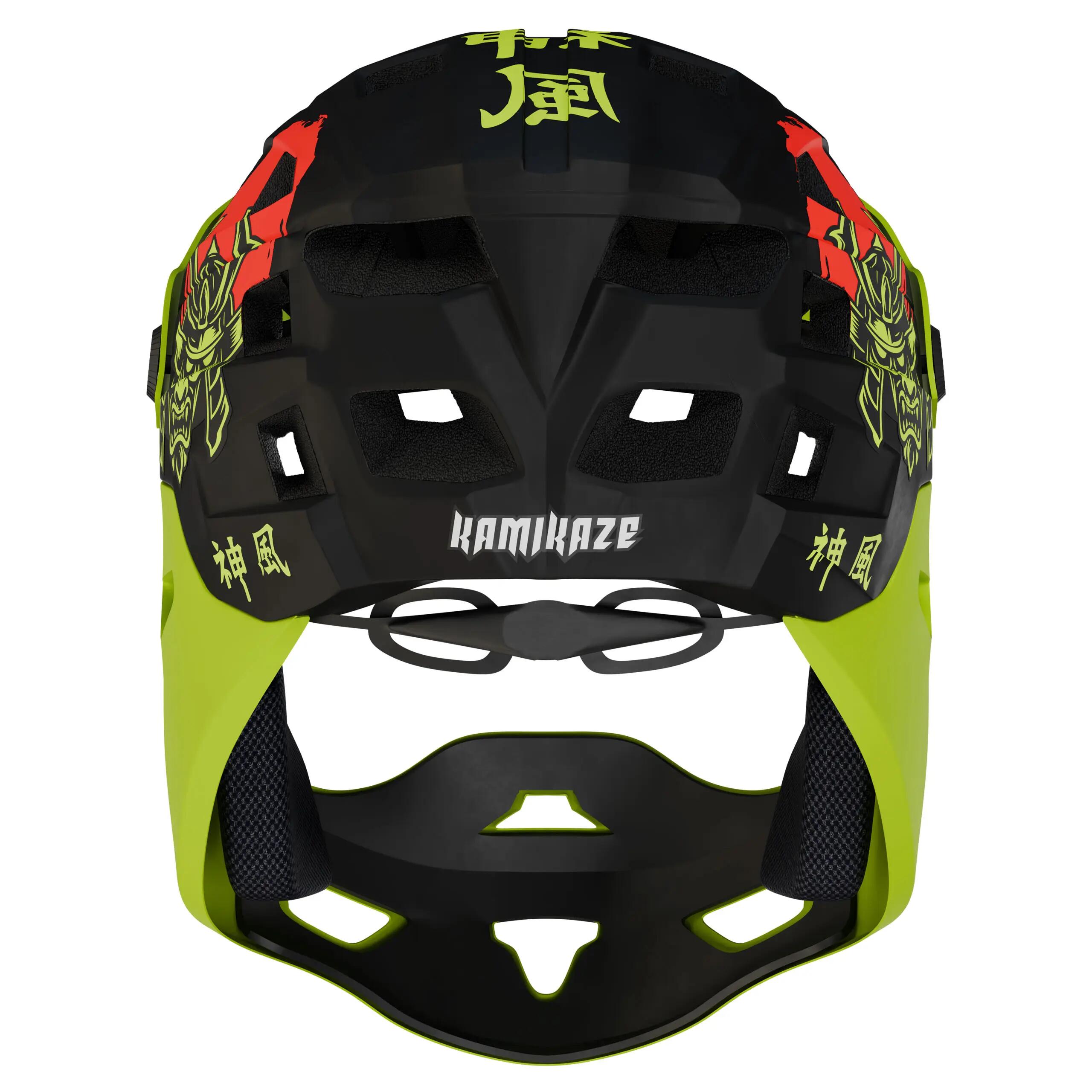 Kask szczękowy Kamikaze full face - Ronin Helmet Green odpinana szczęka M 6/11