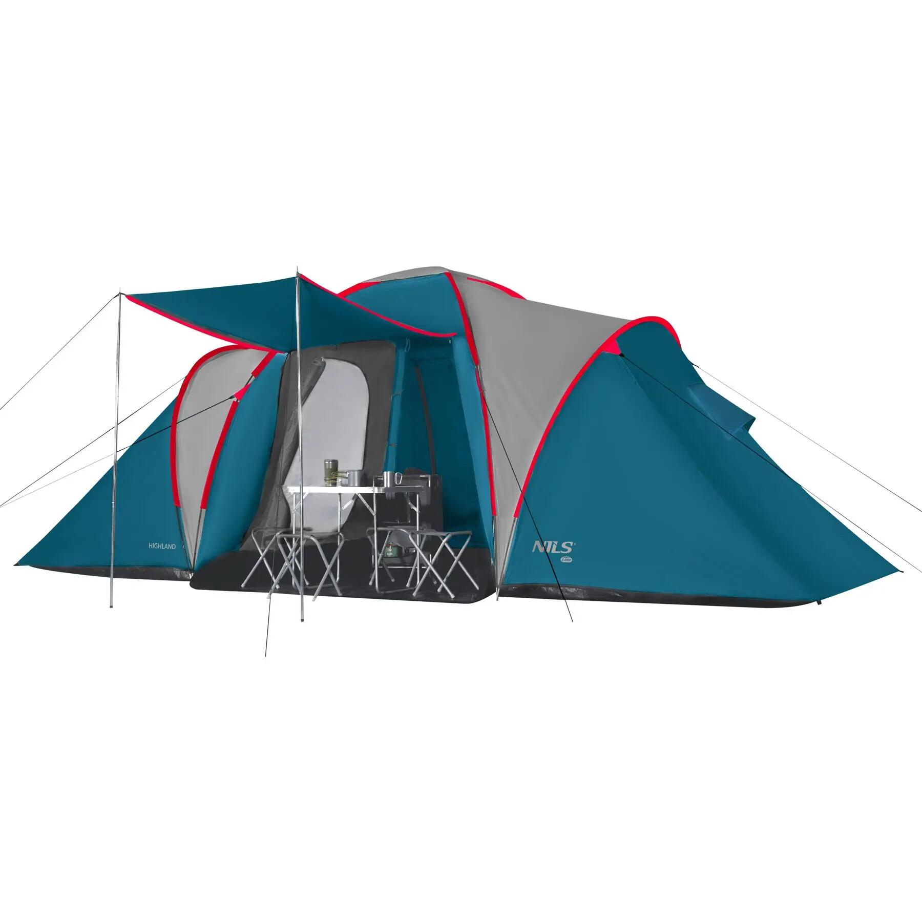 Namiot Kempingowy Highland Nils Camp Nc6031 Niebiesko- Jasno Szary 15/15
