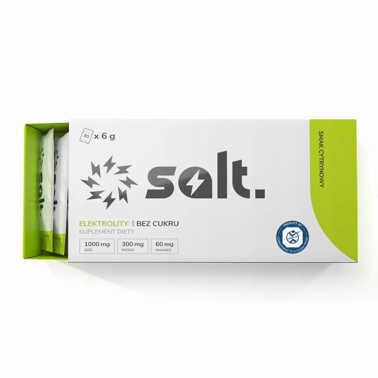 Elektrolity Bez Cukru salt. Cytrynowe Magnez Potas Sód Keto 30 Saszetek 2/7