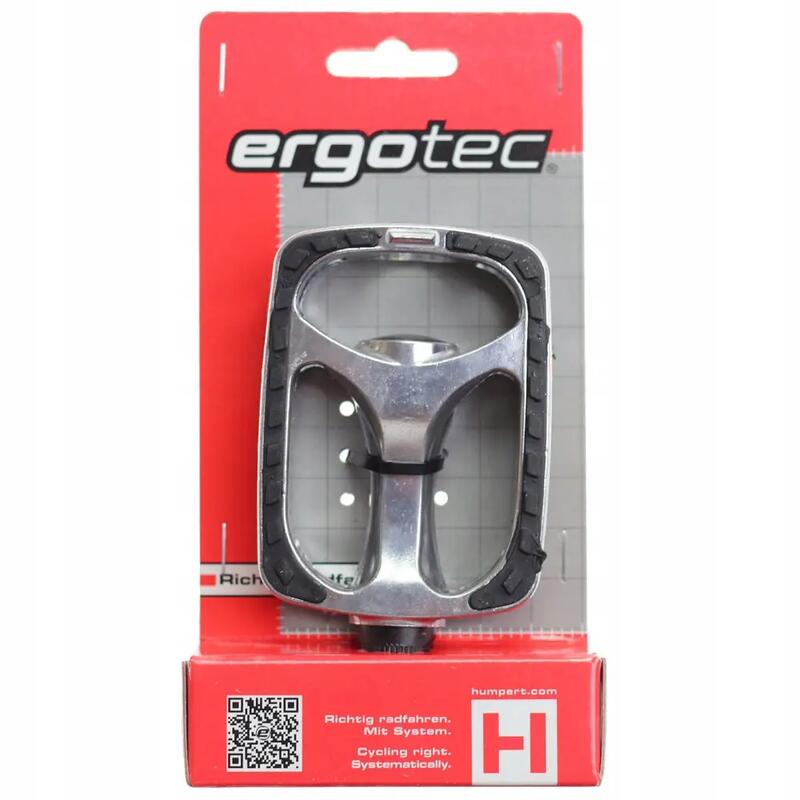 Pedale Ergotec 608 Platform, Aluminiu Argintiu, 9/16"