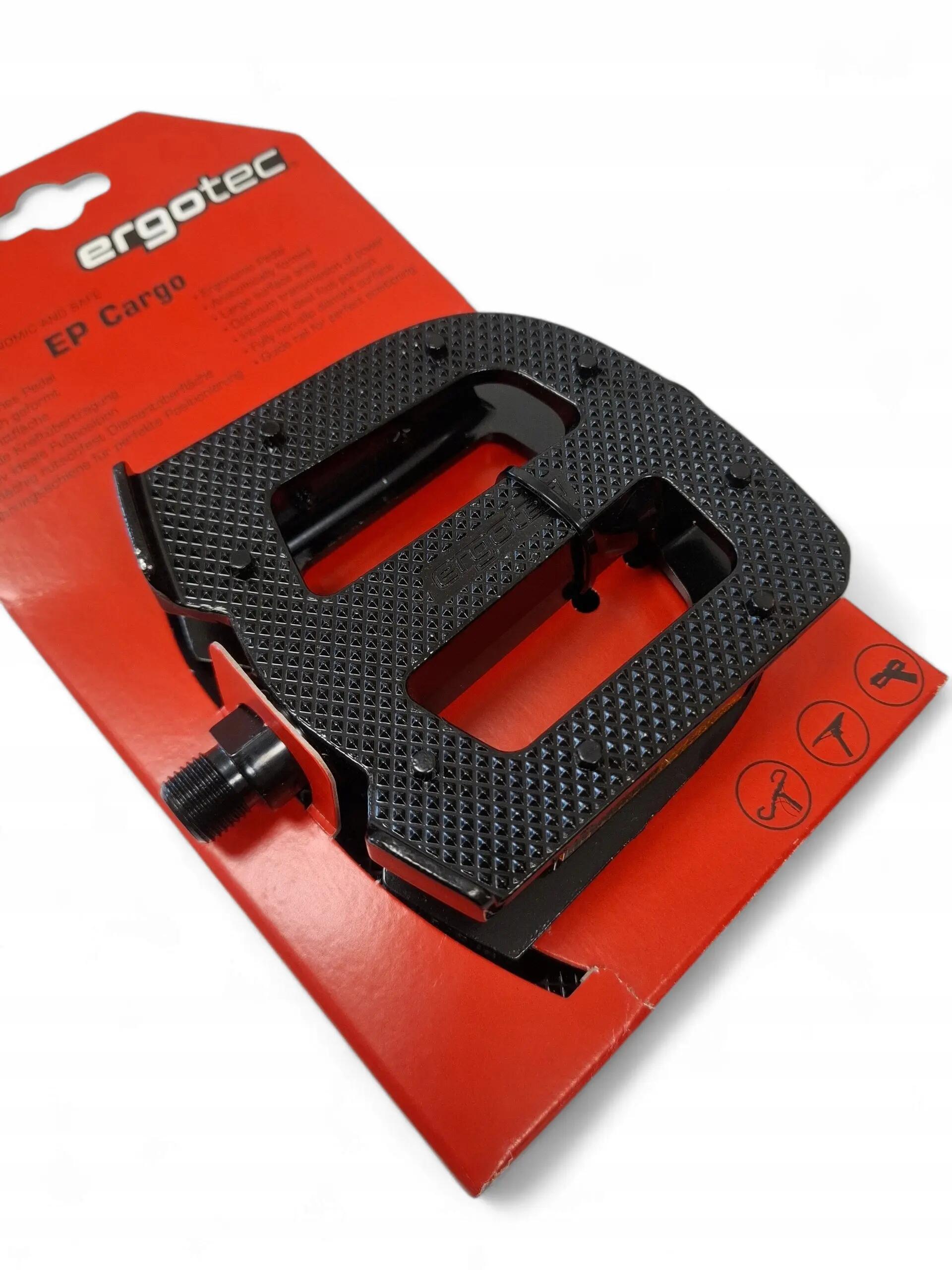 Pedales de plataforma Ergotec EP-Cargo de aluminio negro 4/5