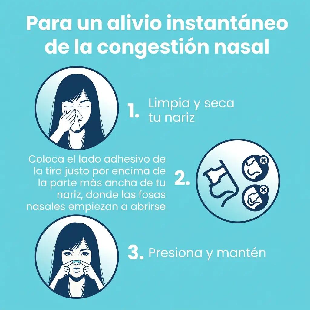Tiras Nasales Grandes Transparentes  10 uds. Deporte, congestión. Breathe Right 7/7